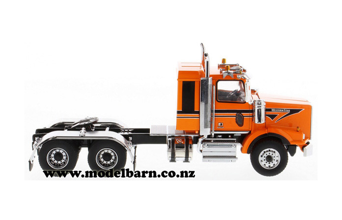 1 50 Western Star 4900 Sb Prime Mover (orange & Black) - Trucks 