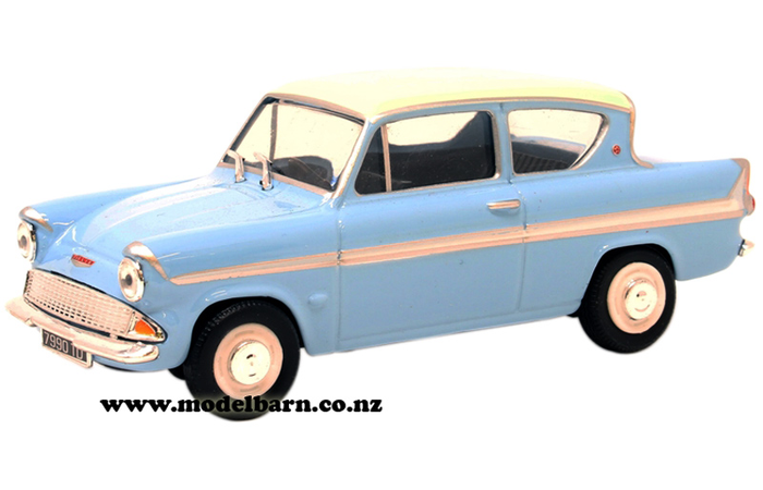 1/43 Ford Anglia 105E (Glacier Blue & White)