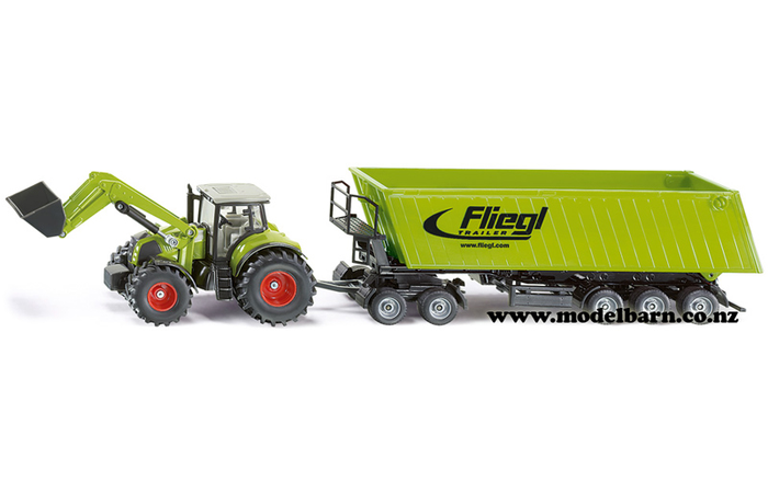 1/50 Claas Axion 850 with loader & Fliegl Tip Trailer