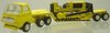 Truck, Low Loader & Bulldozer (yellow, missing track, 283mm) Tiny Tonka