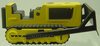 Truck, Low Loader & Bulldozer (yellow, missing track, 283mm) Tiny Tonka