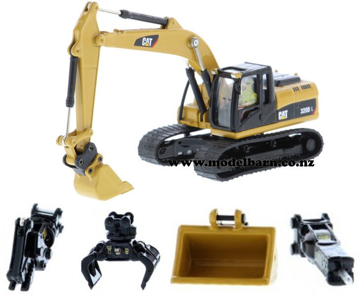 1/87 Caterpillar 320D L Excavator with Attachments - New Arrivals