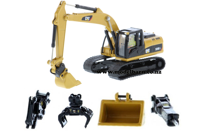 1/87 Caterpillar 320D L Excavator with Attachments