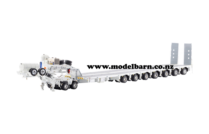 1/50 Drake 2x8 Dolly & 7x8 Steerable Low Loader Trailer (white)