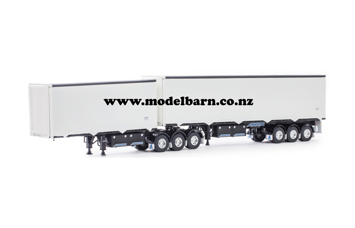 1/50 Freighter Eziliner B-Double Trailer Set (whte & Black) - Trucks ...