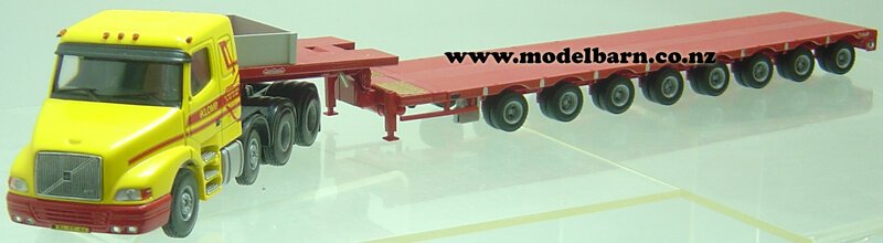 1/50 Volvo NH12 Prime Mover & 8-axle Nooteboom Low Loader Trailer 