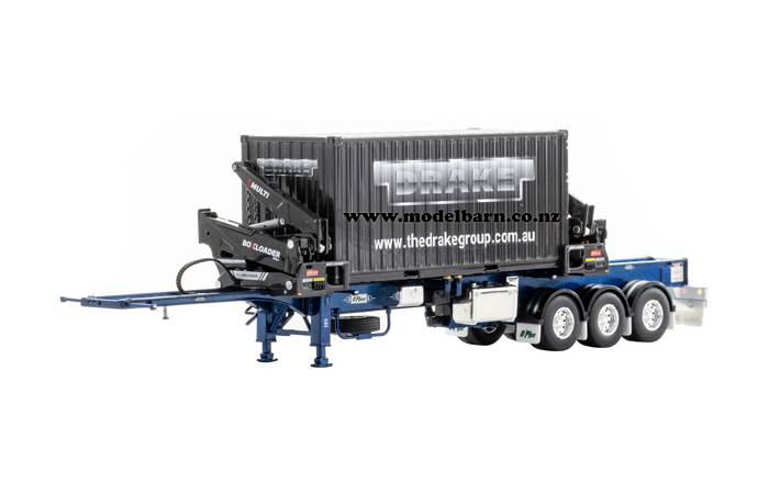 1/50 O'Phee Boxloader Side Loader Trailer with Container (blue)