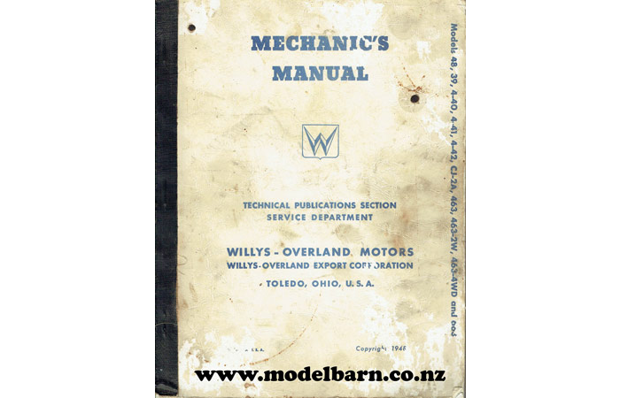 Willys Overland Mechanics Manual 1948 Book