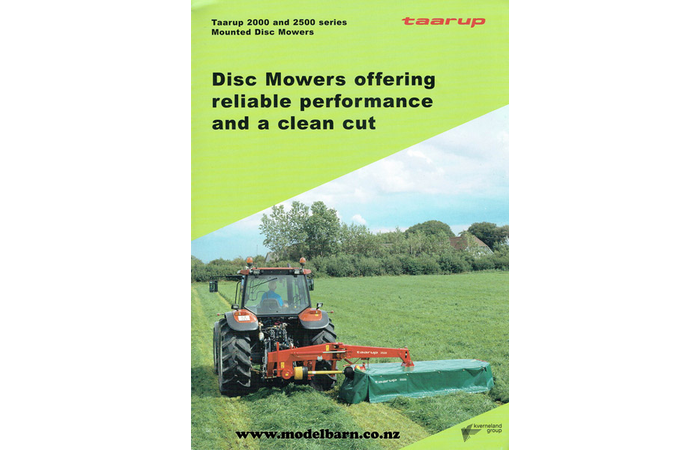 Taarup 2000 & 2500 Series Mounted Disc Mowers Sales Brochure