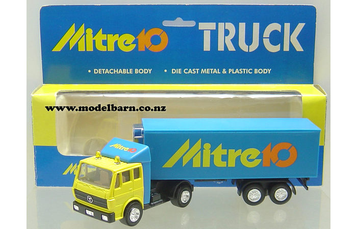 Mitre 10 Truck with Semi Trailer (yellow & blue, 207mm)