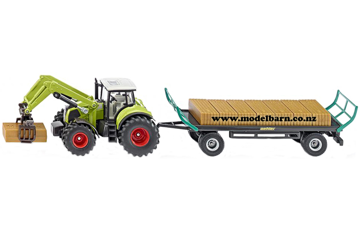 1/50 Claas Axion 850 with Loader & Oehler Bale Trailer (damaged box ...