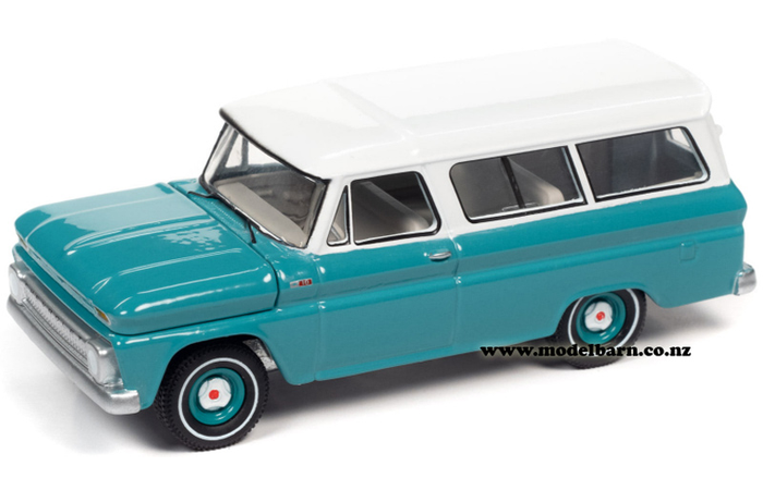 1/64 Chev Suburban (1965, turquoise & white)