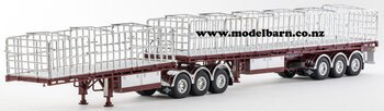 1/50 Freighter Flat Top B-Double Trailer Set "Muscat Haulage"-trucks-and-trailers-Model Barn