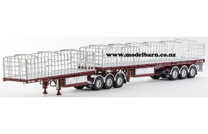 1/50 Freighter Flat Top B-Double Trailer Set "Muscat Haulage"