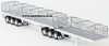 1/50 Freighter Flat Top B-Double Trailer Set (white)