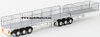 1/50 Freighter Flat Top B-Double Trailer Set (white)