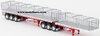 1/50 Freighter Flat Top B-Double Trailer Set (white & red)