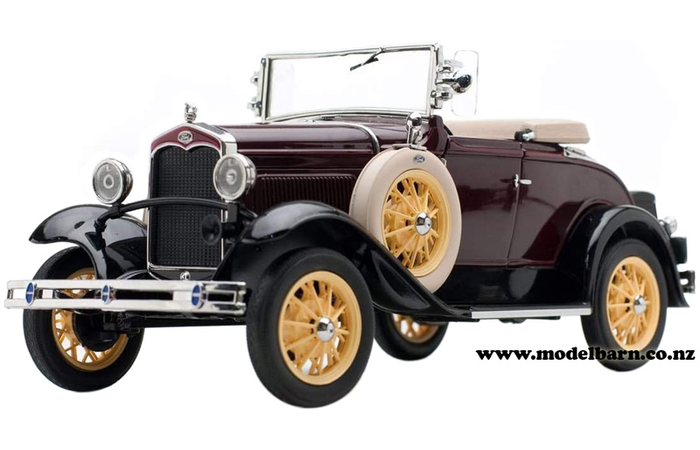 1/18 Ford Model A Roadster (1931, Ford Maroon)