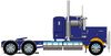 1/50 Kenworth W900 Flat Top Prime Mover (Metallic Blue, Alloys)