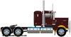 1/50 Kenworth W900 Flat Top Prime Mover (Vintage Burgundy, Alloys)