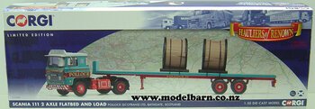 1/50 Scania 111 Prime Mover & Semi Flatdeck Trailer & Load "Pollock"-scania-Model Barn