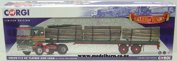 1/50 Volvo F12 Prime Mover & Semi Flackdeck Trailer & Load "HE Payne"-volvo-Model Barn