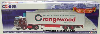 1/50 Volvo F89 Prime Mover & Semi Refer Trailer "Grangewood Transport Ltd"-volvo-Model Barn