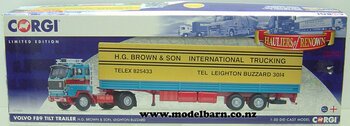 1/50 Volvo F89 Prime Mover & Semi Tilt Trailer "HG Brown & Son International Trucking"-volvo-Model Barn