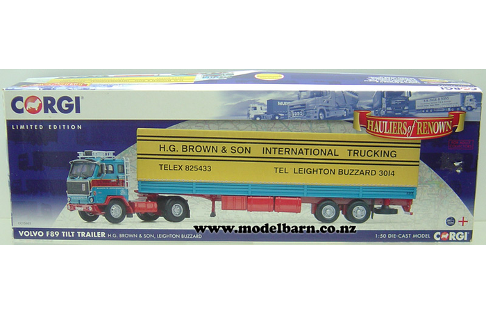 1/50 Volvo F89 Prime Mover & Semi Tilt Trailer "HG Brown & Son International Trucking"