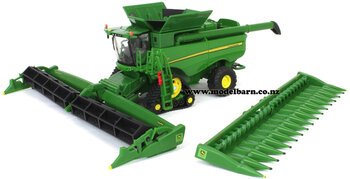 1/64 John Deere S780 Combine Harvester with Grain & Corn Heads-farm-equipment-Model Barn