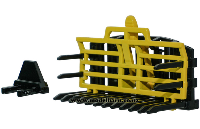 1/32 Push Off Buck Rake (yellow & black) with Hitch Adapter Set