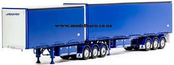 1/50 Freighter Eziliner B-Double Trailer Set (blue)-trailers-Model Barn