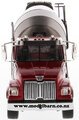 1/50 Western Star 4700 SF Concrete Mixer (Metallic Red & Gunmetal Grey)