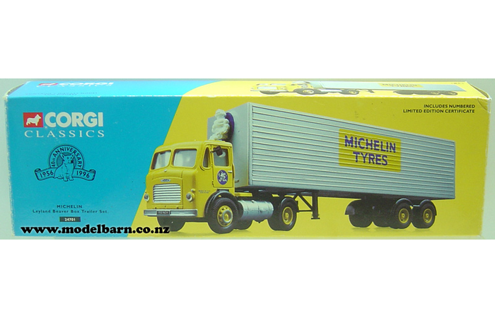 1/50 Leyland Beaver Prime Mover & Semi Box Trailer "Michelin Tyres"