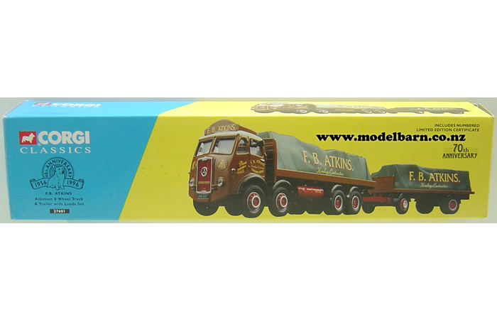 1/50 Atkinson 4-Axle Truck with 2-Axle Trailer & Loads "F B Atkins"