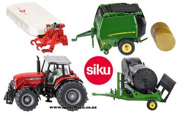 1/32 Massey Ferguson 8280 Xtra with Mower, Baler & Wrapper Combo-john-deere-Model Barn