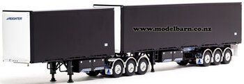 1/50 Freighter Eziliner B-Double Trailer Set (black)-trucks-and-trailers-Model Barn