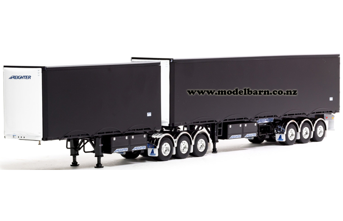 1/50 Freighter Eziliner B-Double Trailer Set (black)