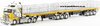 1/50 Kenworth K200 2.3m & Freighter Flat Top B-Double Trailer Combo "Big Hill Cranes"