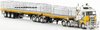 1/50 Kenworth K200 2.3m & Freighter Flat Top B-Double Trailer Combo "Big Hill Cranes"