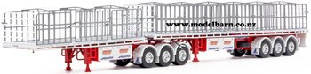 1/50 Freighter Flat Top B-Double Trailer Set "Dawson's Haulage"-trucks-and-trailers-Model Barn