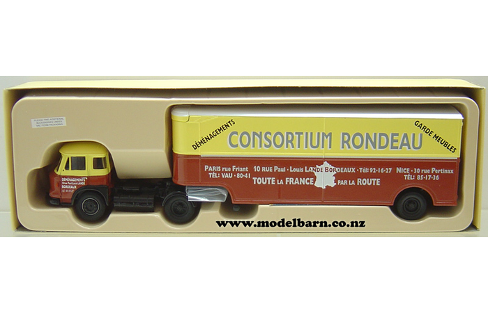 1/50 Saviem JL Prime Mover & Semi Fruehauf Box Trailer "Consortium Rondeau"