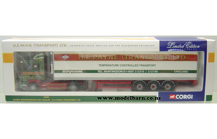 1/50 Scania 124L 400 Prime Mover & Semi Refer Trailer "HE Payne Transport Ltd"