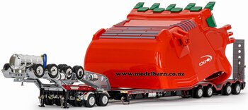 1/50 Drake 2x8 Dolly & 4x8 Low Loader Bucket Trailer with Bucket Combo "National Heavy Haulage"-trucks-and-trailers-Model Barn