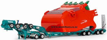 1/50 Drake 2x8 Dolly & 4x8 Low Loader Bucket Trailer with Bucket Combo "Toll"-trucks-and-trailers-Model Barn