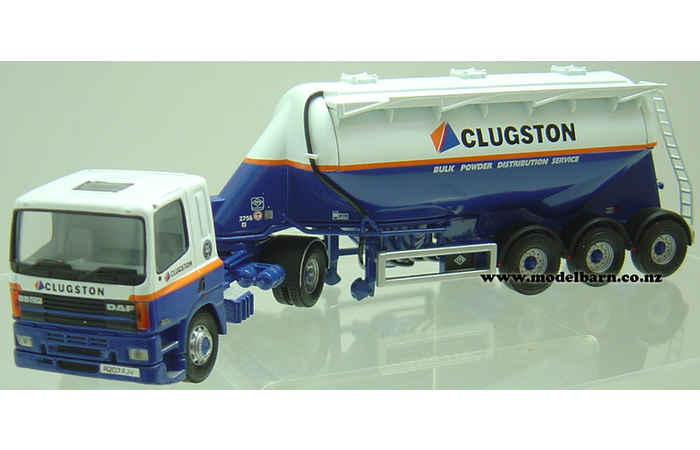 1/50 DAF CF85 Prime Mover & Semi Powder Tanker Trailer "Clugston"