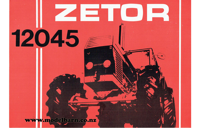 Zetor 12045 Tractor Sales Brochure