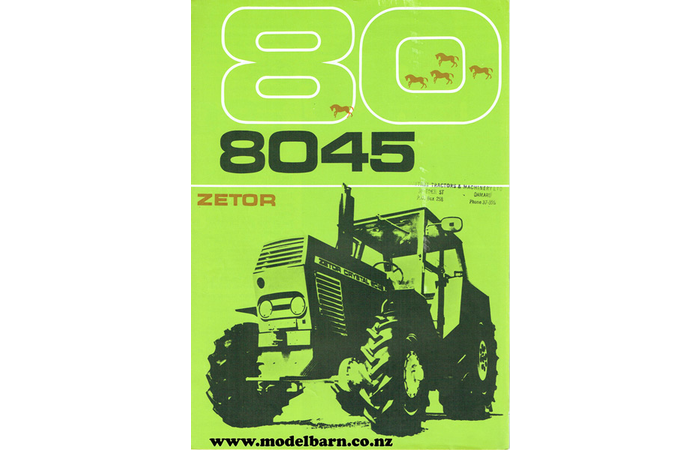 Zetor 8045 Tractor Sales Brochure