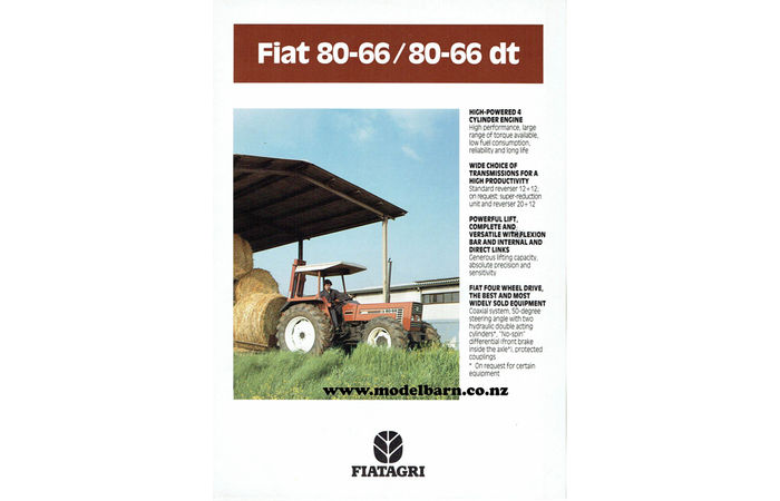 Fiat 80-66 & 80-66 DT Tractors Sales Brochure