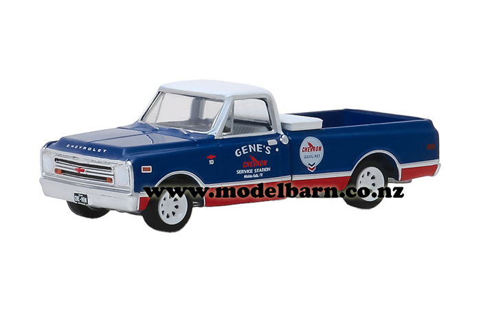 1/64 Chev C-10 Pick-Up (1968, blue & red) "Chevron"